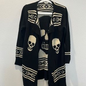 Skull Long Cardigan